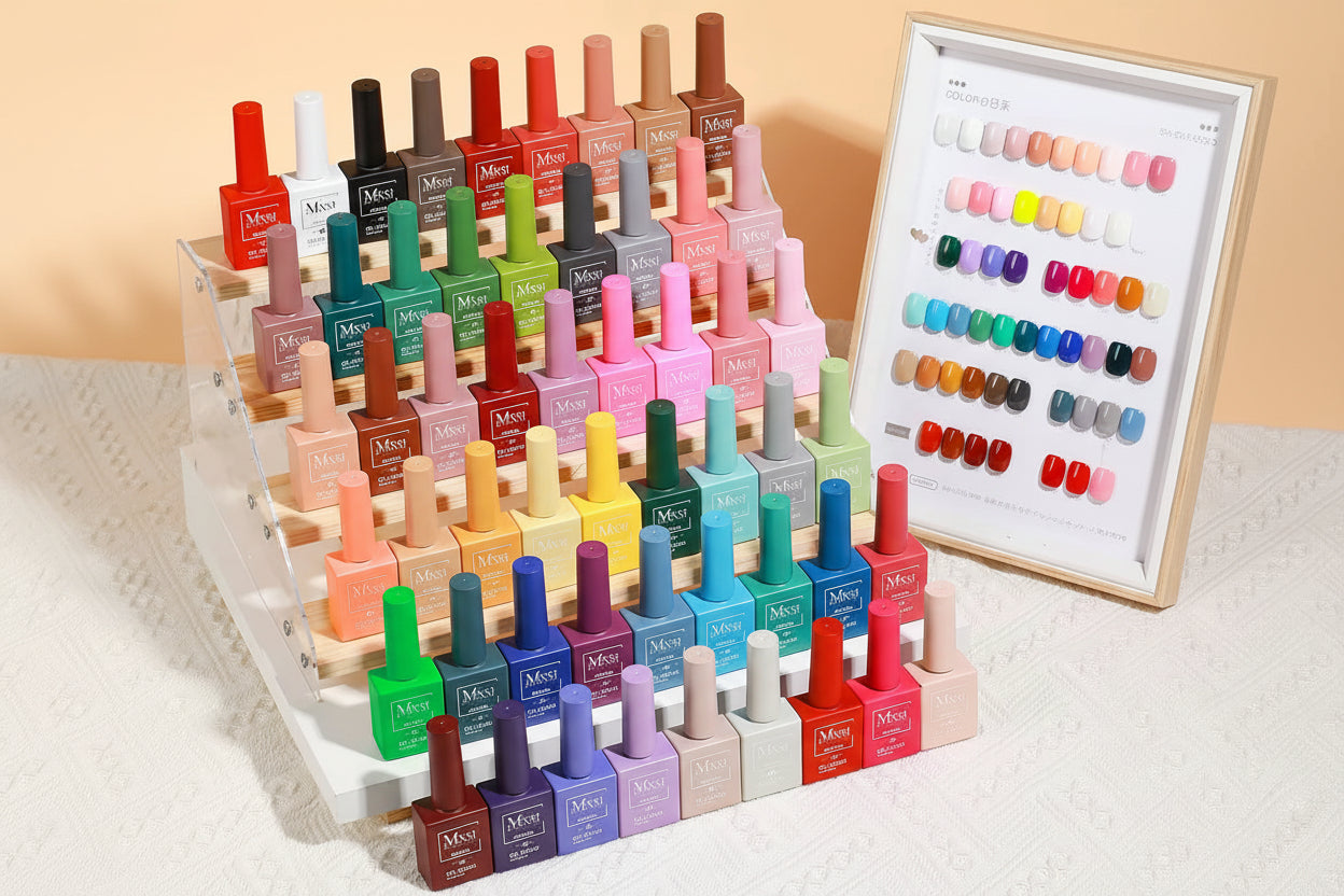 Mxsi 15Ml Gel Nail Polish Neon Brown Royal Blue Red Green Pastal Nude Nail Art Varnish Gel Lacquer Top Coat UV Gel Nail Not Set